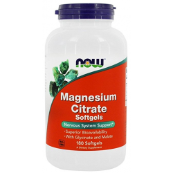 NOW Magnesium Citrate 400mg 180 gélkapszula