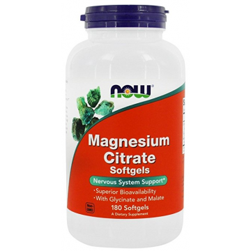 NOW Magnesium Citrate 400mg 180 gélkapszula