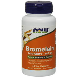 NOW Bromelain 500 mg 2400 GDU/g 60 kapszula