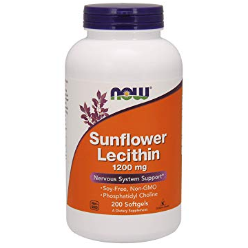 NOW Sunflower Lecithin 1200 mg 200 gélkapszula