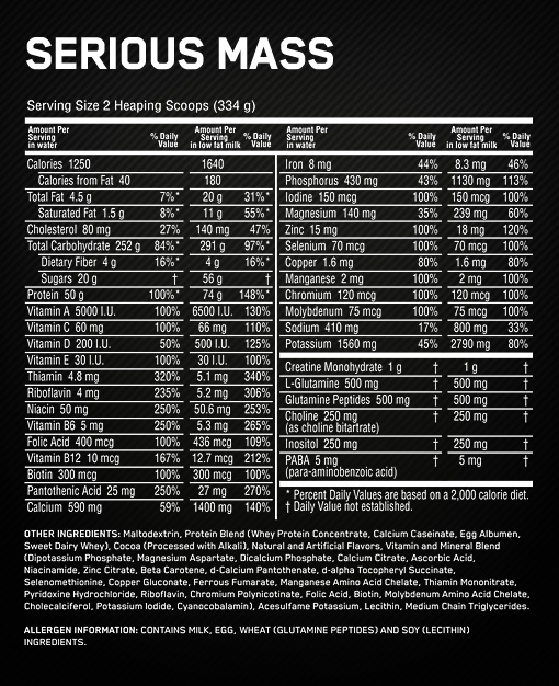 Optimum Nutrition Serious Mass 